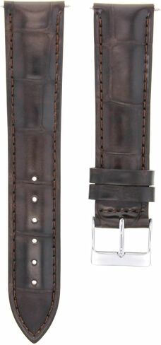 Ewatchparts 19mm Leather Watch Band Strap Compatible With Raymond Weil Taccota 5484, 5488 Dark Brown in Saudi Arabia