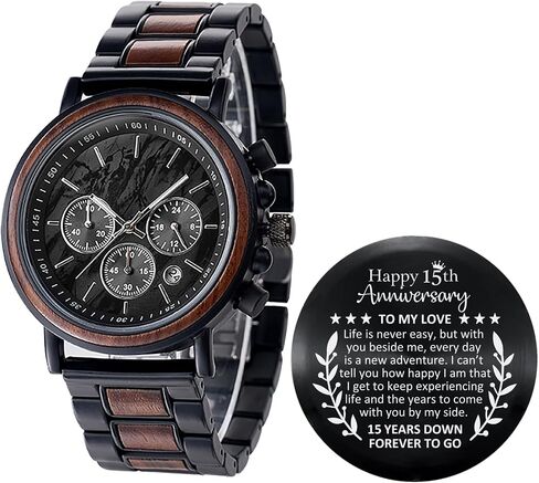 15 Years Anniversary for Men Gifts,15th Wedding Anniversary Keepsake for Husband,Crystal Anniversary Marriage Presents for Him in Saudi Arabia