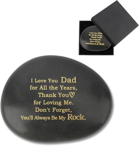 Engraved Rock Valentines Gifts for Dad Father Daddy Birthday Gifts from Daughter Son Father Stone Gifts from Kids for Birthday Christmas Retirement Anniversary Valentines Fathers Day I Love You Dad in Saudi Arabia