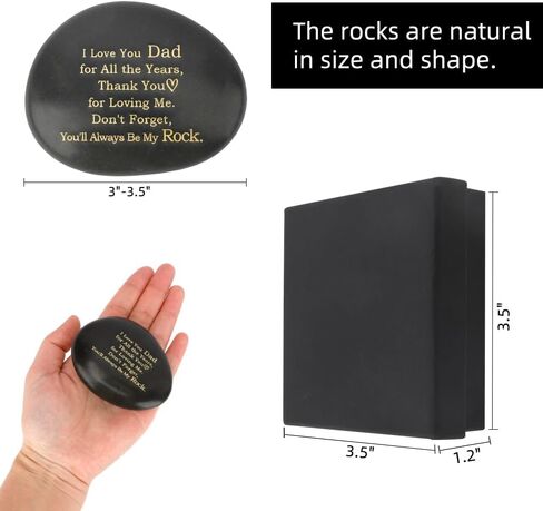 Engraved Rock Valentines Gifts for Dad Father Daddy Birthday Gifts from Daughter Son Father Stone Gifts from Kids for Birthday Christmas Retirement Anniversary Valentines Fathers Day I Love You Dad in Saudi Arabia