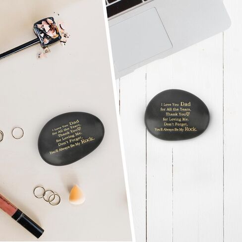 Engraved Rock Valentines Gifts for Dad Father Daddy Birthday Gifts from Daughter Son Father Stone Gifts from Kids for Birthday Christmas Retirement Anniversary Valentines Fathers Day I Love You Dad in Saudi Arabia
