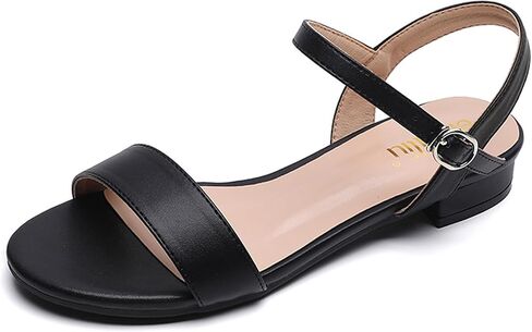 WUIWUIYU Women's Girls' Low Heel Sandals Open Toe Ankle Strap Block Stacked Heeled Summer Dress Shoes in Saudi Arabia