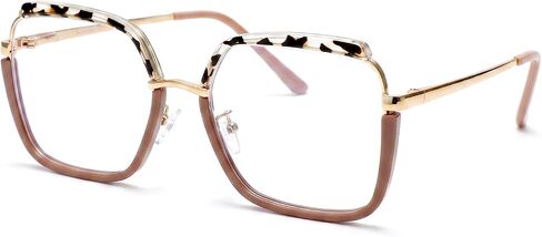Oversized Reading Glasses for Women, TR90 Square Frame Eyeglasses Reader with Blue Light Blocking Coating Glasses in Saudi Arabia