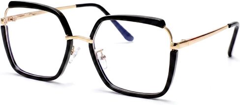Oversized Reading Glasses for Women, TR90 Square Frame Eyeglasses Reader with Blue Light Blocking Coating Glasses in Saudi Arabia