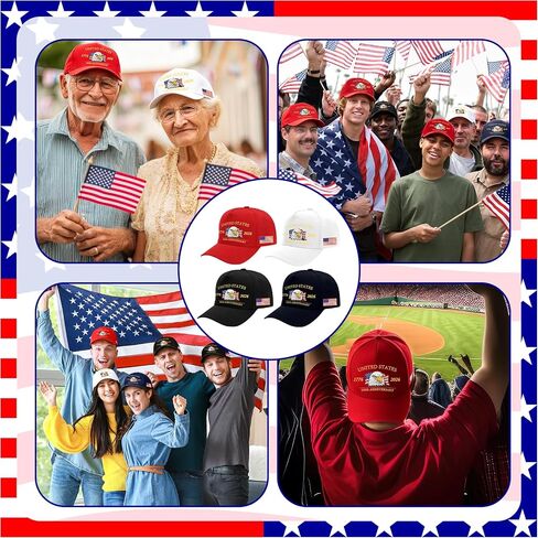250th Anniversary USA Hat 1776-2026 American Flag Baseball Cap Anniversary American Flag Hats for Women Men in Saudi Arabia