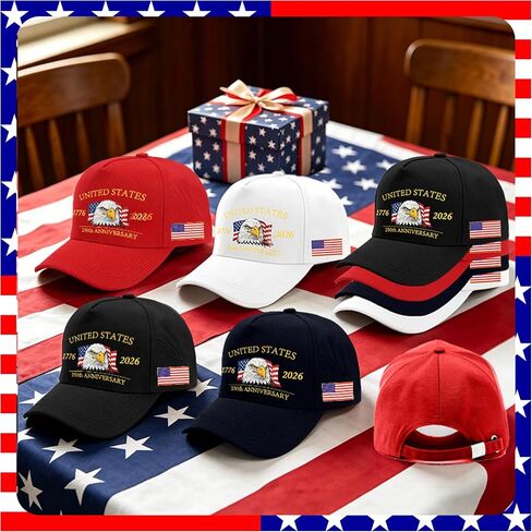250th Anniversary USA Hat 1776-2026 American Flag Baseball Cap Anniversary American Flag Hats for Women Men in Saudi Arabia