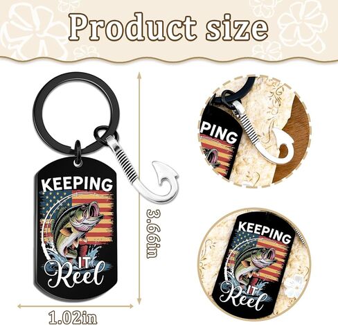 Fishing Keychain Fish Keychain Father's Day Fishing Gifts for Men Funny Gifts for Fishermen Birthday Keeping It Reel in Saudi Arabia