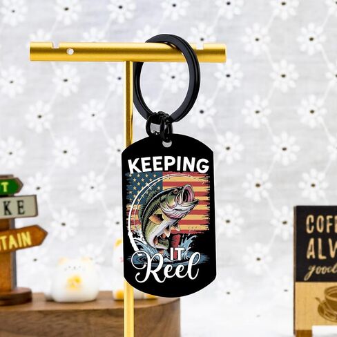 Fishing Keychain Fish Keychain Father's Day Fishing Gifts for Men Funny Gifts for Fishermen Birthday Keeping It Reel in Saudi Arabia