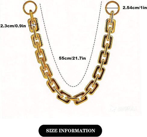 Purse Charm for Handbag，acrylic gold bag chain 21.7''-Bag Charms & Purses Extender Chain for Wallets & Purses and Backpacks ，Ideal Gifts for Women in Saudi Arabia
