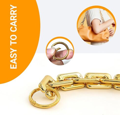 Purse Charm for Handbag，acrylic gold bag chain 21.7''-Bag Charms & Purses Extender Chain for Wallets & Purses and Backpacks ，Ideal Gifts for Women in Saudi Arabia