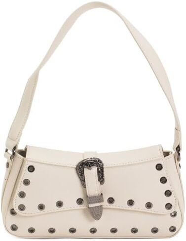 حقيبة كتف Betsey Johnson Western Print، غير جلدية، 10x5.5 بوصة، إغلاق بغطاء مغناطيسي، جيوب تنظيمية داخلية in Kuwait