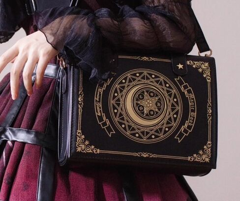 Cute Gothic Book Purse Crossbody for Women Kawaii New Backpack | 3way bag / adjustable shoulder,backpack straps / Black in Saudi Arabia