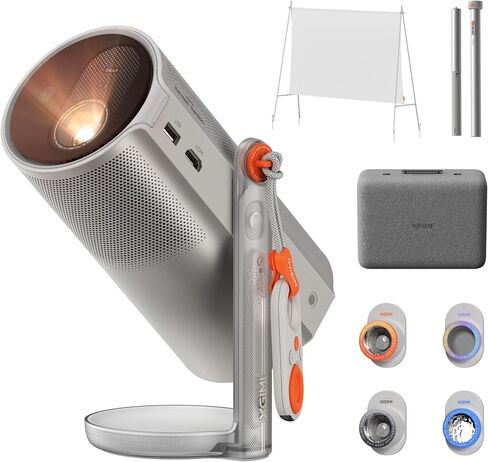 Xgimi Mogo 4 Laser Projector Collection ، 550 ISO Lumens ، Google TV ، Netflix الرسمي ، عمر البطارية 5H-شاشة All-In-One Home & Outdoor With Powerbase Stand ، 70 " in Kuwait