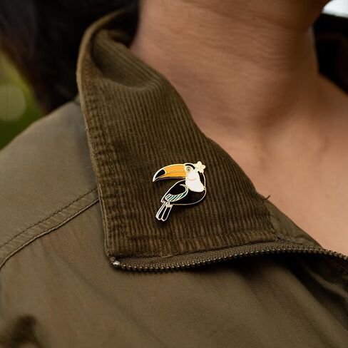 Toucan Enamel Pin - Colorful Tropical Bird Lapel Pin, Cute Jungle-Themed Accessory, Bird Collector’s Item, Unique Gift for Animal Lovers in Saudi Arabia