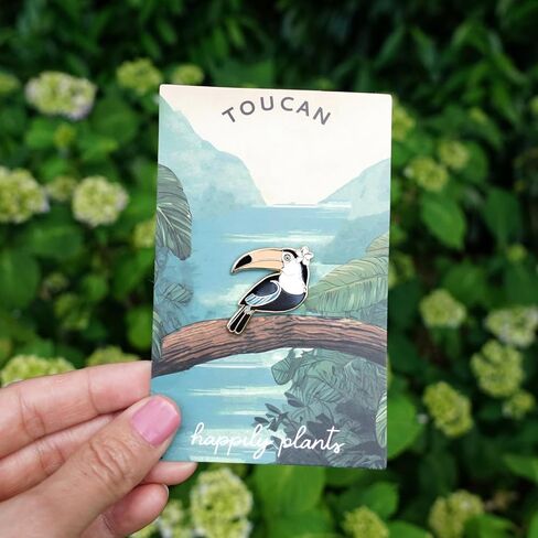 Toucan Enamel Pin - Colorful Tropical Bird Lapel Pin, Cute Jungle-Themed Accessory, Bird Collector’s Item, Unique Gift for Animal Lovers in Saudi Arabia