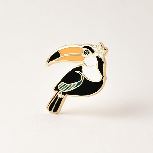 Toucan Enamel Pin - Colorful Tropical Bird Lapel Pin, Cute Jungle-Themed Accessory, Bird Collector’s Item, Unique Gift for Animal Lovers in Saudi Arabia
