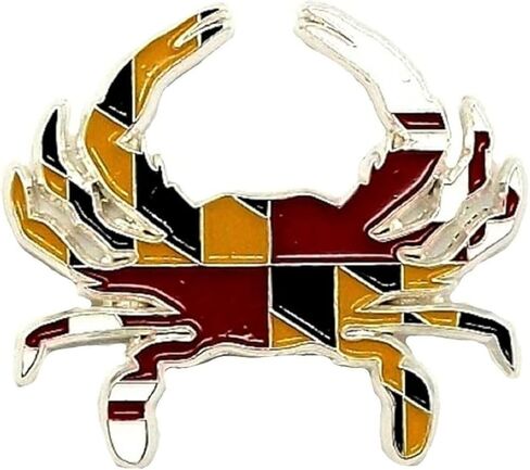 Small Maryland Flag Design Crab Hat Tac or Lapel Pin in Saudi Arabia