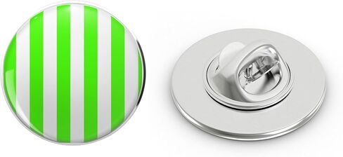 Green and White Striped Slimming Dress Metal Lapel Pin Tie Tack Pinback 0.75" in Saudi Arabia