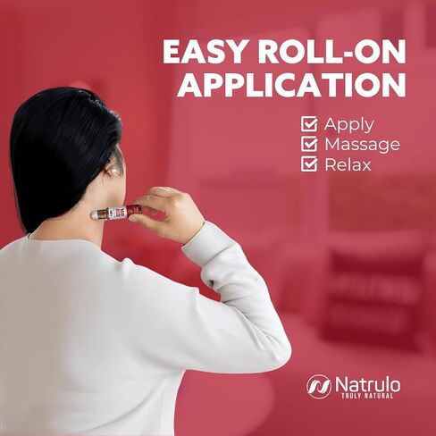 Muscle Relief Oil Roll-On – Cooling Essential Oil Roll On for Tired Joints, Muscles, Neck, Back, Shoulders & Feet – Peppermint, Lavender & Marjoram Massage Oil – Post Workout Muscle Rub – Made in USA in Kuwait