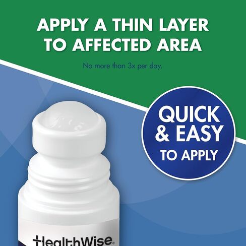 HealthWise 4% Menthol Roll-On | Cold Hot Sensation | Pain Relief Gel | 2.5 oz. 73 mL | Non-Greasy Formula | Topical Analgesic in Kuwait