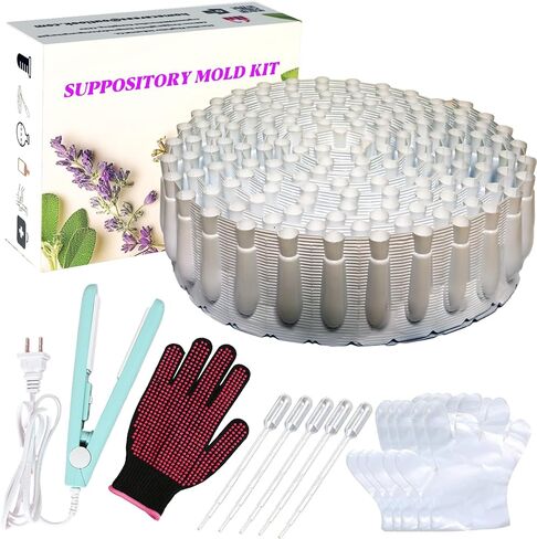 2.4mL Empty Suppository Molds Kit, 200 PCS for DIY Use | ncludes pipettes & gloves for clean filling. Safe, non-toxic empty molds designed for personalized DIY crafting. in Saudi Arabia