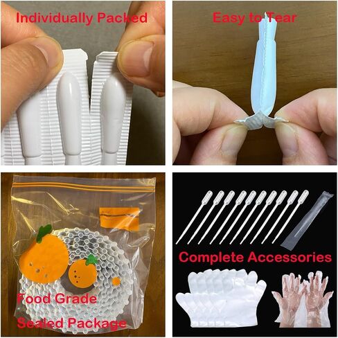 2.4mL Empty Suppository Molds Kit, 200 PCS for DIY Use | ncludes pipettes & gloves for clean filling. Safe, non-toxic empty molds designed for personalized DIY crafting. in Saudi Arabia