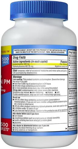 berkley jensen Extra Strength Acetaminophen PM Caplets, 500 ct. in Saudi Arabia