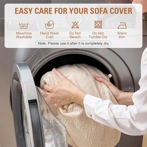 Sectional Couch Covers Stretch Cushion Covers Washable Wear-Resistant Universal Sofa Slipcovers Furniture Protector Separate Seat Chaise Couch Cover (Natural, 2 PC Armrest Covers) in Saudi Arabia
