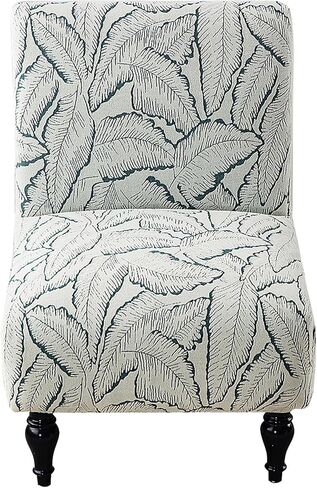 Jacquard Armless Chair Cover Chenille Accent Chair Slipcover Printed Slipper Chair Protector All-Season Decorative Furniture Covers for Living Room Grey in Saudi Arabia