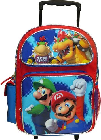 Pod Super Mario Bros.16 Large Rolling School Backpack Boy's Book Bag in Kuwait