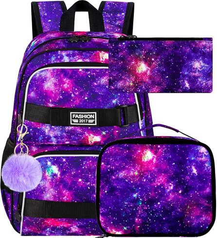 UFNDC Backpack for Girls, 17.5" Water Resistant Cat Galaxy Tie-Dye School Backpacks, Teens Bookbag for Women College Middle in Kuwait
