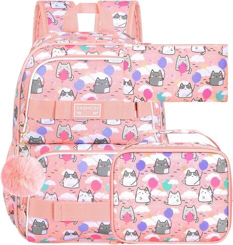 UFNDC Backpack for Girls, 17.5" Water Resistant Cat Galaxy Tie-Dye School Backpacks, Teens Bookbag for Women College Middle in Saudi Arabia