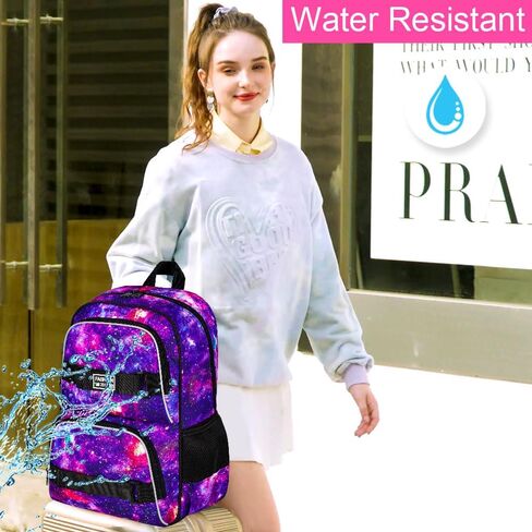 UFNDC Backpack for Girls, 17.5" Water Resistant Cat Galaxy Tie-Dye School Backpacks, Teens Bookbag for Women College Middle in Kuwait