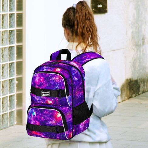 UFNDC Backpack for Girls, 17.5" Water Resistant Cat Galaxy Tie-Dye School Backpacks, Teens Bookbag for Women College Middle in Kuwait