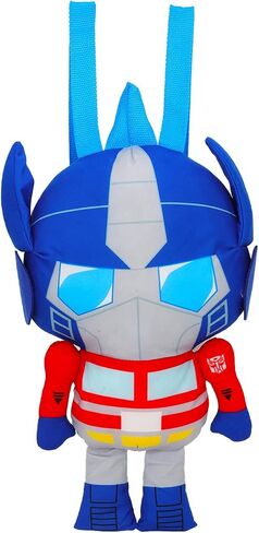Transformers Optimus Prime Plushie Backpack Set - Bundle of 16" Plush Doll with Carrying Straps Plus Tattoos, More | Transformers Gifts for Kids in Kuwait