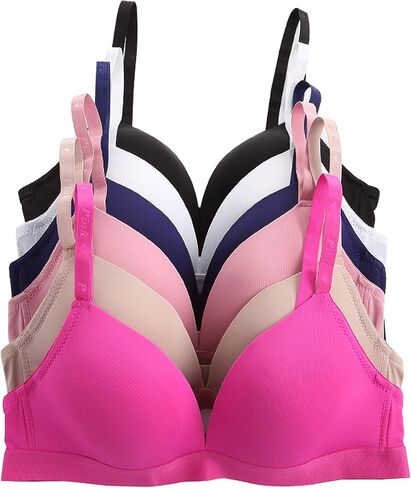 Women's 6 Pack No Wire Free Bra A-C Cup (34B) in Saudi Arabia