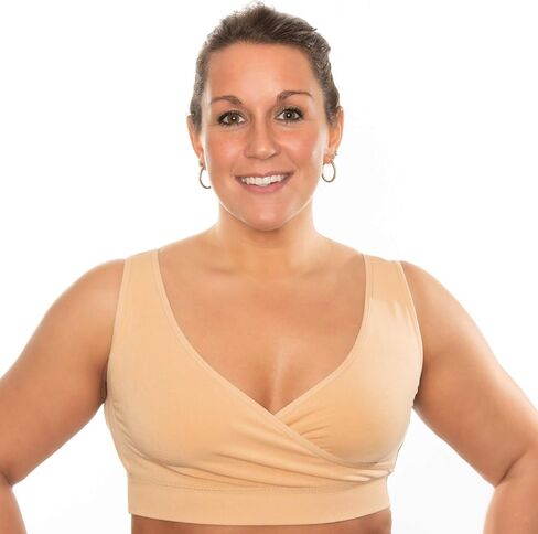 Comfort Finds Women’s Crossover Adjustable Wireless Bra - Cup Sizes C-DD in Saudi Arabia