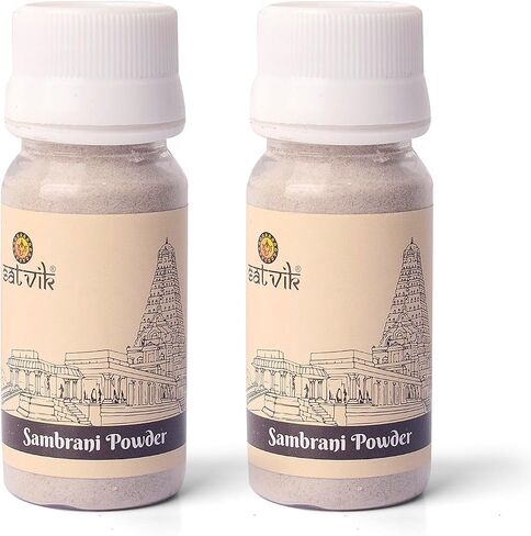 SATVIK Pure Sambrani Powder for Pooja – 30g | Premium Quality Incense Powder for Religious Rituals, Aromatherapy, and Purifying Atmosphere | Natural & Chemical-Free in Kuwait
