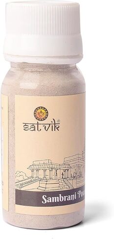SATVIK Pure Sambrani Powder for Pooja – 30g | Premium Quality Incense Powder for Religious Rituals, Aromatherapy, and Purifying Atmosphere | Natural & Chemical-Free in Kuwait