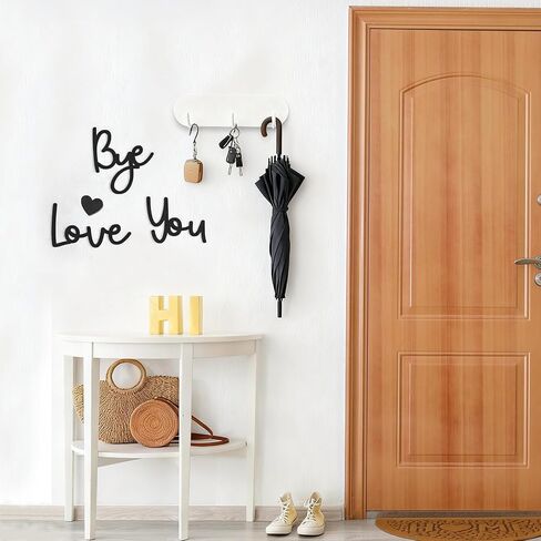 Rustic Wood Over Door Sign "Love You Bye", Boho Wall Decor, Home Hanging Art for Living Room Bedroom, Gift for Lovers & Family in Saudi Arabia