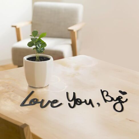 Rustic Wood Over Door Sign "Love You Bye", Boho Wall Decor, Home Hanging Art for Living Room Bedroom, Gift for Lovers & Family in Saudi Arabia