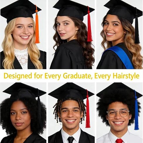2 Pack Graduation Cap Headband Insert, Firm Anti-Fall Hair Band Holder with Hook and Loop Sticker, Secure Grad Hat & Hairstyle for Graduates Students Women (Cap Not Included) in Saudi Arabia