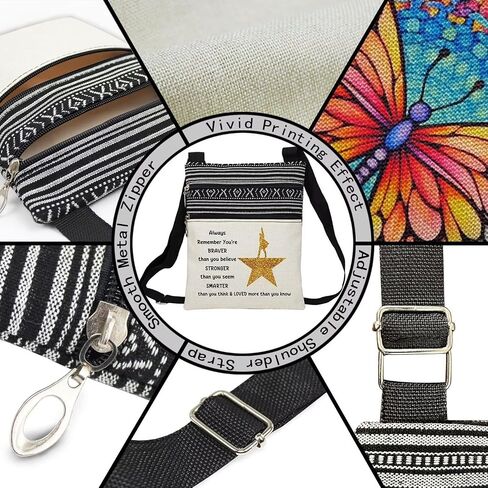 برودواي الموسيقية رسول حقيبة صغيرة نمط العرقية المطبوعة حزام قابل للتعديل Crossbody زيبر حقيبة الموسيقية هاميلتون حقيبة الهاتف المحفظة لطيف حقيبة يد لمحبي برودواي النساء in Kuwait