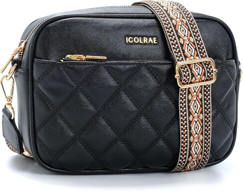 ICOLRAE Small Crossbody Bags for Women Quilted Vegan Leather Crossbody Purses with Adjustable Wide Strap in Kuwait