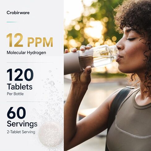 Molecular Hydrogen Water Tablets, 12 PPM H2 Supplement with Magnesium, Raspberry Flavor, Fast-Dissolving H2 Tablets for Water, Hydration, Energy & Recovery Support, 120 Tablets in Saudi Arabia