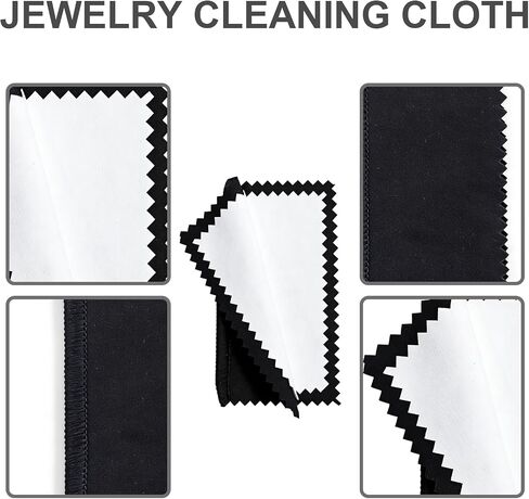 Jewelry Cleaning Kit with Cleaning Brushes and Double Sided Velvet Polishing Cloths for Gold Silver Platinum Diamonds Gemstones in Saudi Arabia