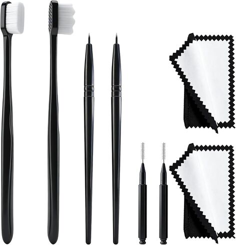 Jewelry Cleaning Kit with Cleaning Brushes and Double Sided Velvet Polishing Cloths for Gold Silver Platinum Diamonds Gemstones in Saudi Arabia