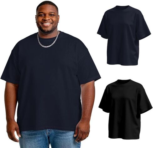 Big and Tall T Shirts for Men, 2XL-3XL Loose Fit Crewneck Tee for Gym, Casual Plus Size Comfort T-Shirts for Men in Saudi Arabia