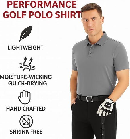 1776 Patriotic Polo Shirt for Men Vintage American Flag 4th of July Moisture Wicking Short Sleeve Golf Top in Kuwait