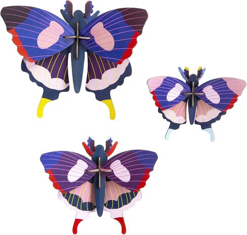STUDIO ROOF, Wall Art Butterfly, Swallowtail Butterflies, Set of 3, Eco-Friendly & Creative Gift in Saudi Arabia